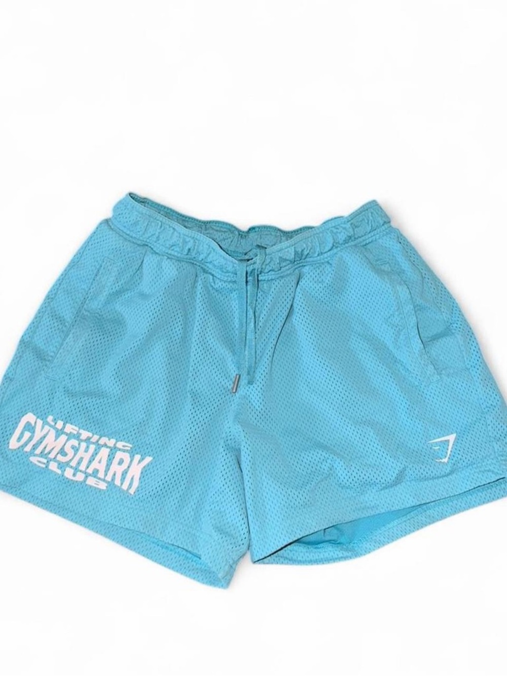 Gymshark Women’s Aqua Blue Mesh Athletic Shorts